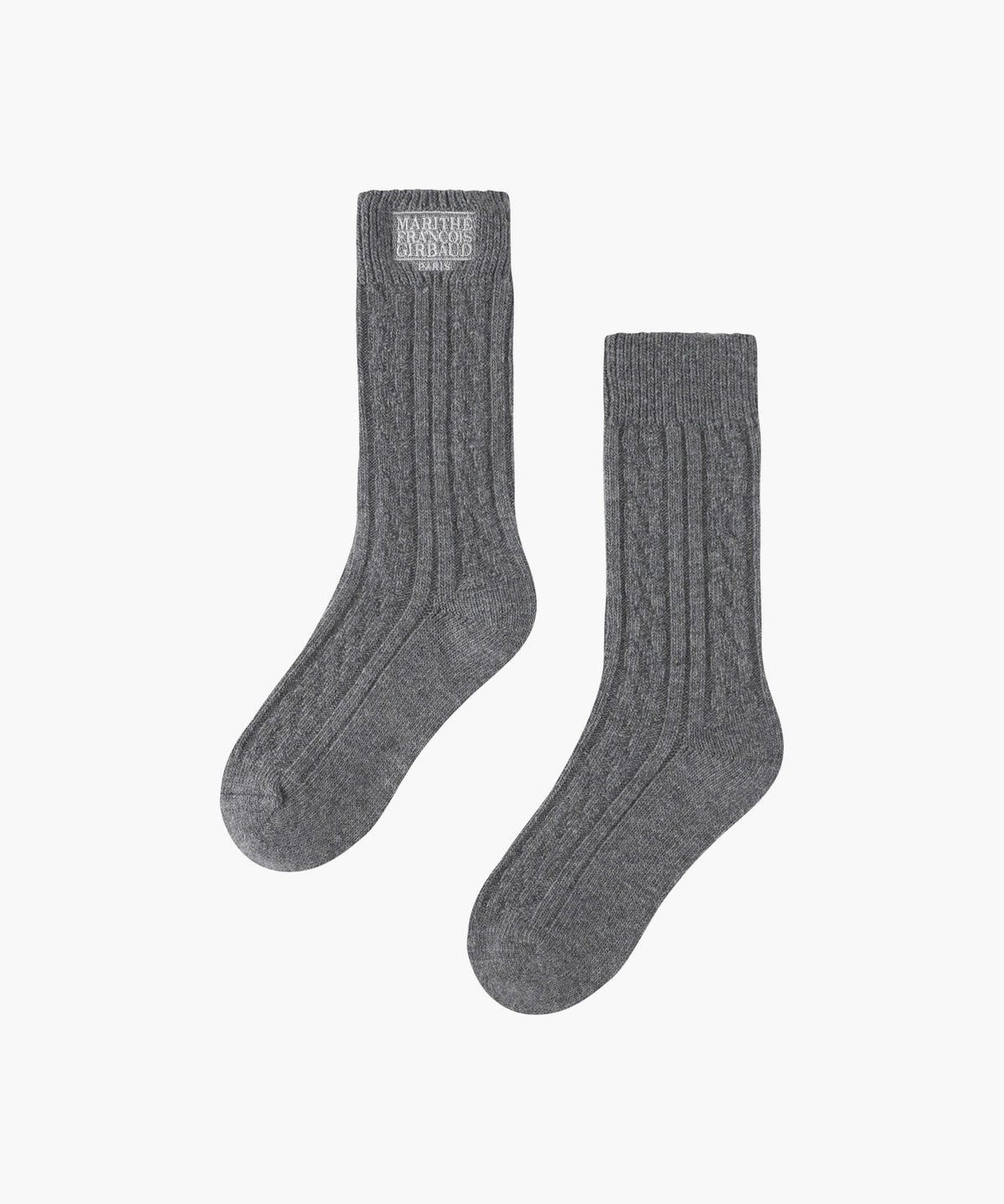 Marithe & Francois Girbaud - Classic Logo Cable Socks (Melange Gray) product image 1 | TRAB K-Fashion Australia