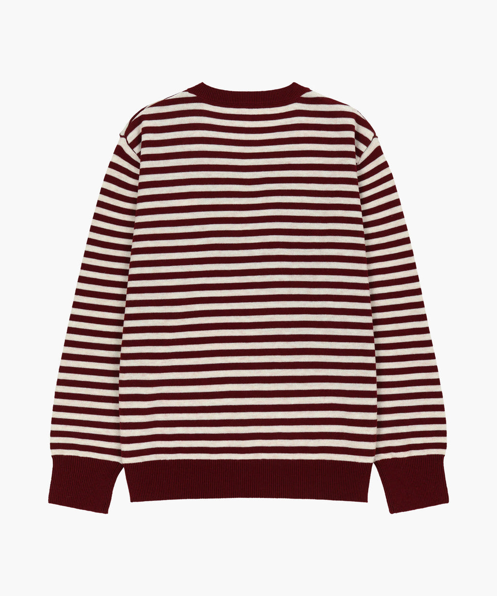 Marithe & Francois Girbaud - Micro Classic Logo V-neck Knit (Burgundy) product image 5 | TRAB K-Fashion Australia
