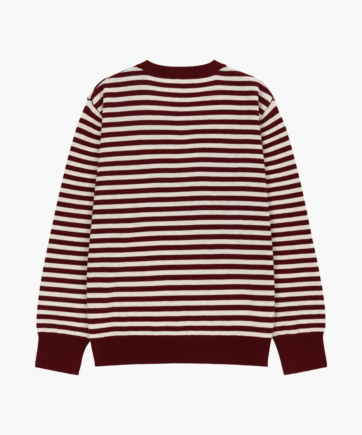 Marithe & Francois Girbaud - Micro Classic Logo V-neck Knit (Burgundy) product image 5 | TRAB K-Fashion Australia
