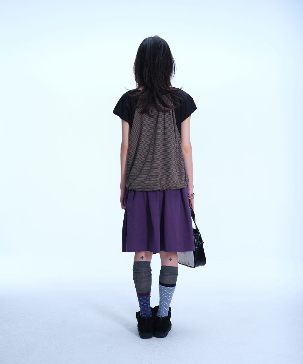 Coyseio - Big Pocket Shirring Skirt (Purple) product image 13 | TRAB K-Fashion Australia