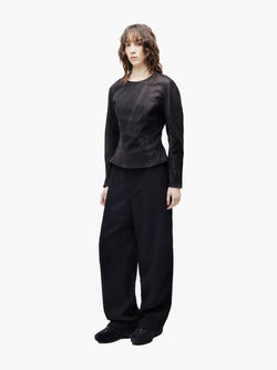 Jiyong Kim - Sun-Bleached Darted Blouse (Black) product image 1 | TRAB K-Fashion Australia