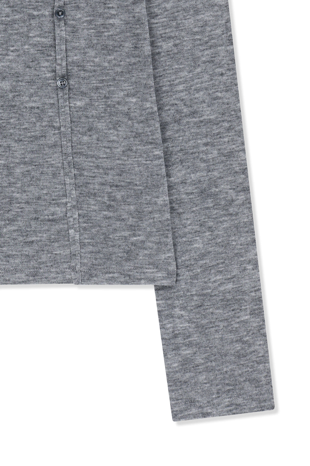 Matin Kim - Double Layer Button Hood Top (Grey) product image 4 | TRAB K-Fashion Australia