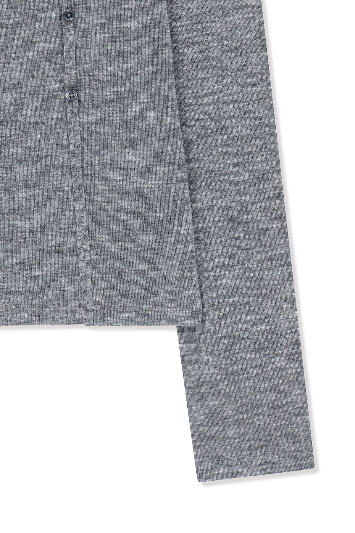 Matin Kim - Double Layer Button Hood Top (Grey) product image 4 | TRAB K-Fashion Australia