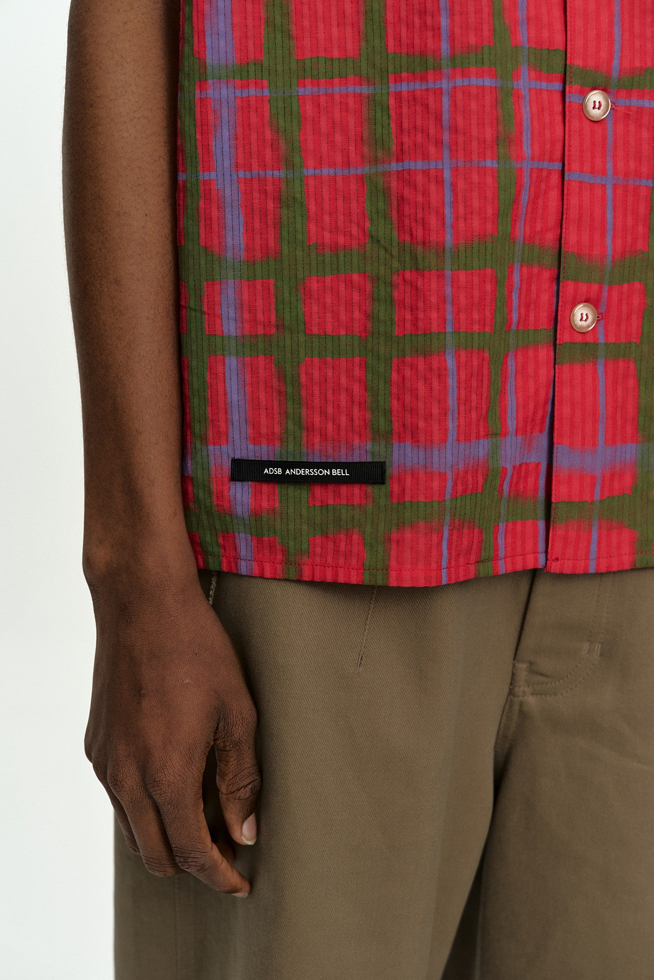 Andersson Bell - Rothko Open Collar Shirt (Red) product image 6 | TRAB K-Fashion Australia