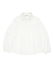 Coyseio - Graphic Round Collar Shirt (White) product image 1 | TRAB K-Fashion Australia