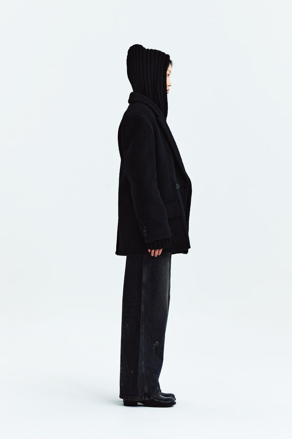 Matin Kim - Two Button Pocket Wool Jacket (Dark Navy) product image 7 | TRAB K-Fashion Australia