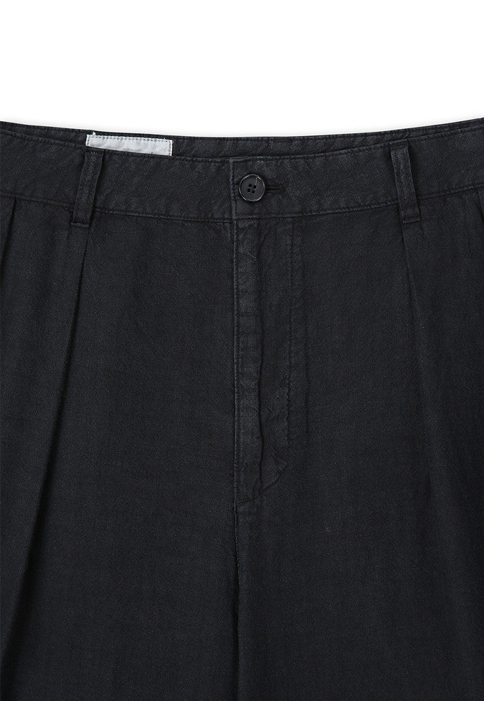 Art if acts - Washed Linen Two Tuck Shorts (Black) product image 8 | TRAB K-Fashion Australia