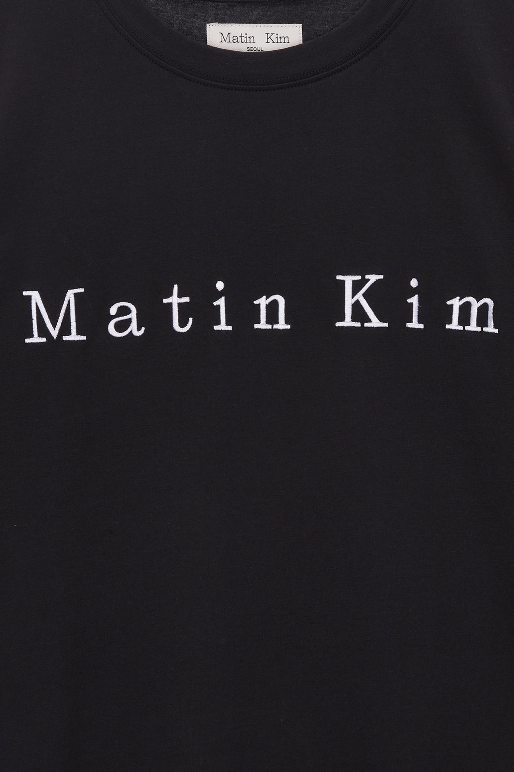 Matin Kim - Matin Embroidery Logo Top (Black) product image 4 | TRAB K-Fashion Australia