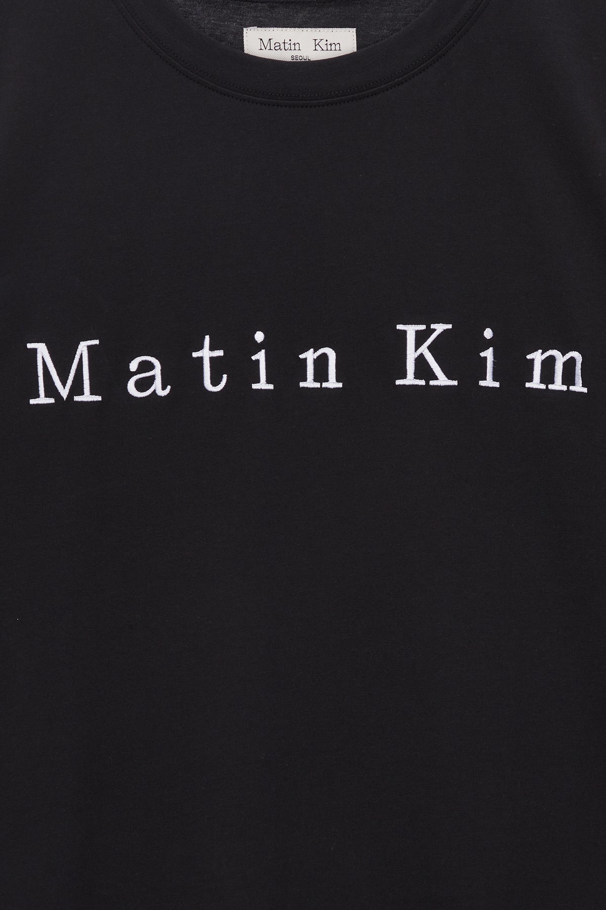 Matin Kim - Matin Embroidery Logo Top (Black) product image 4 | TRAB K-Fashion Australia