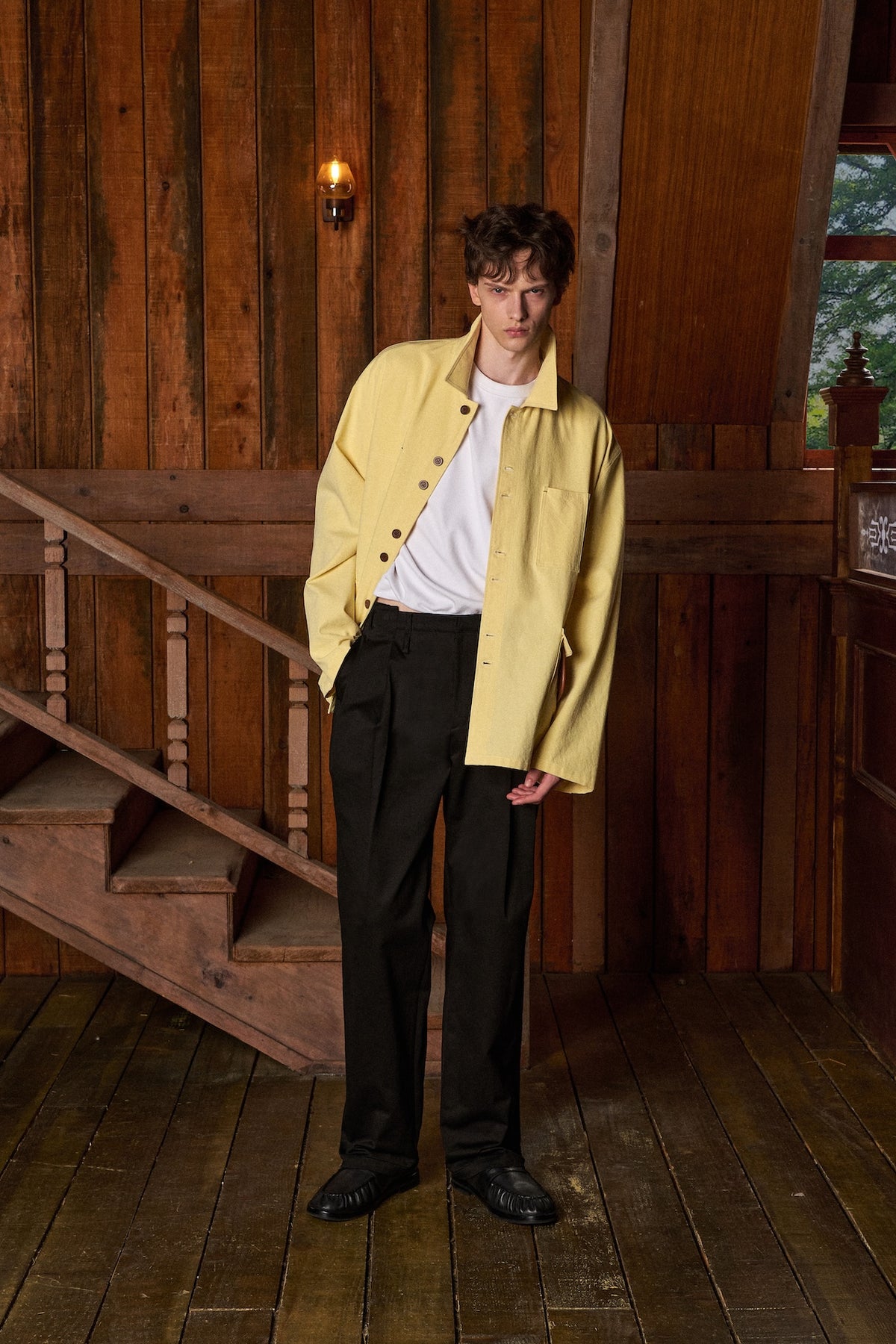 STU - Arch Pleat Cotton Pants (Black) product image 7 | TRAB K-Fashion Australia