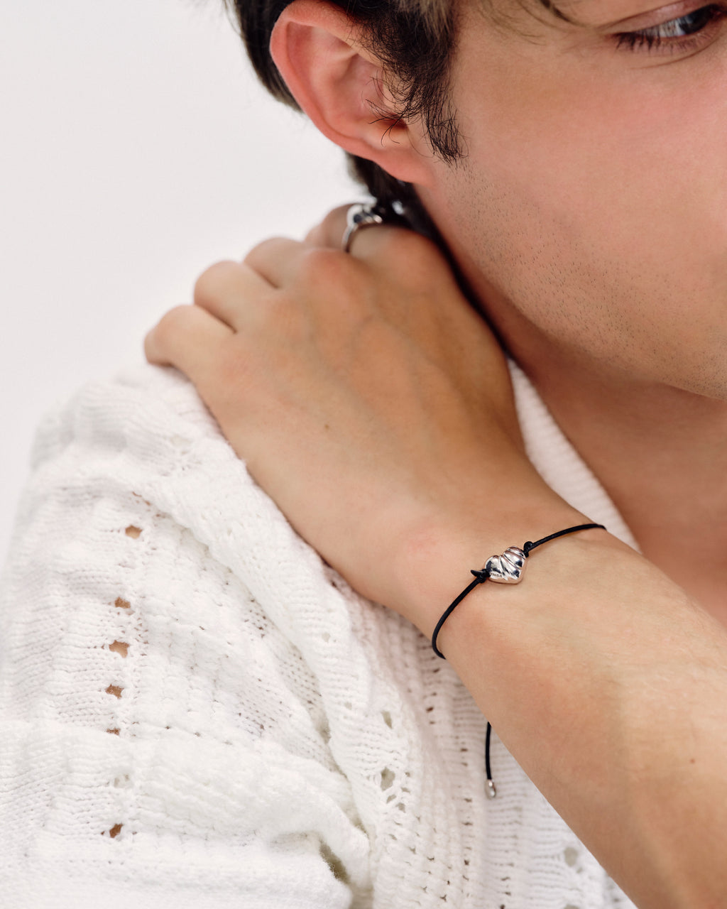 Numbering - Wavy Heart Leather Cord Bracelet #5959 product image 3 | TRAB K-Fashion Australia