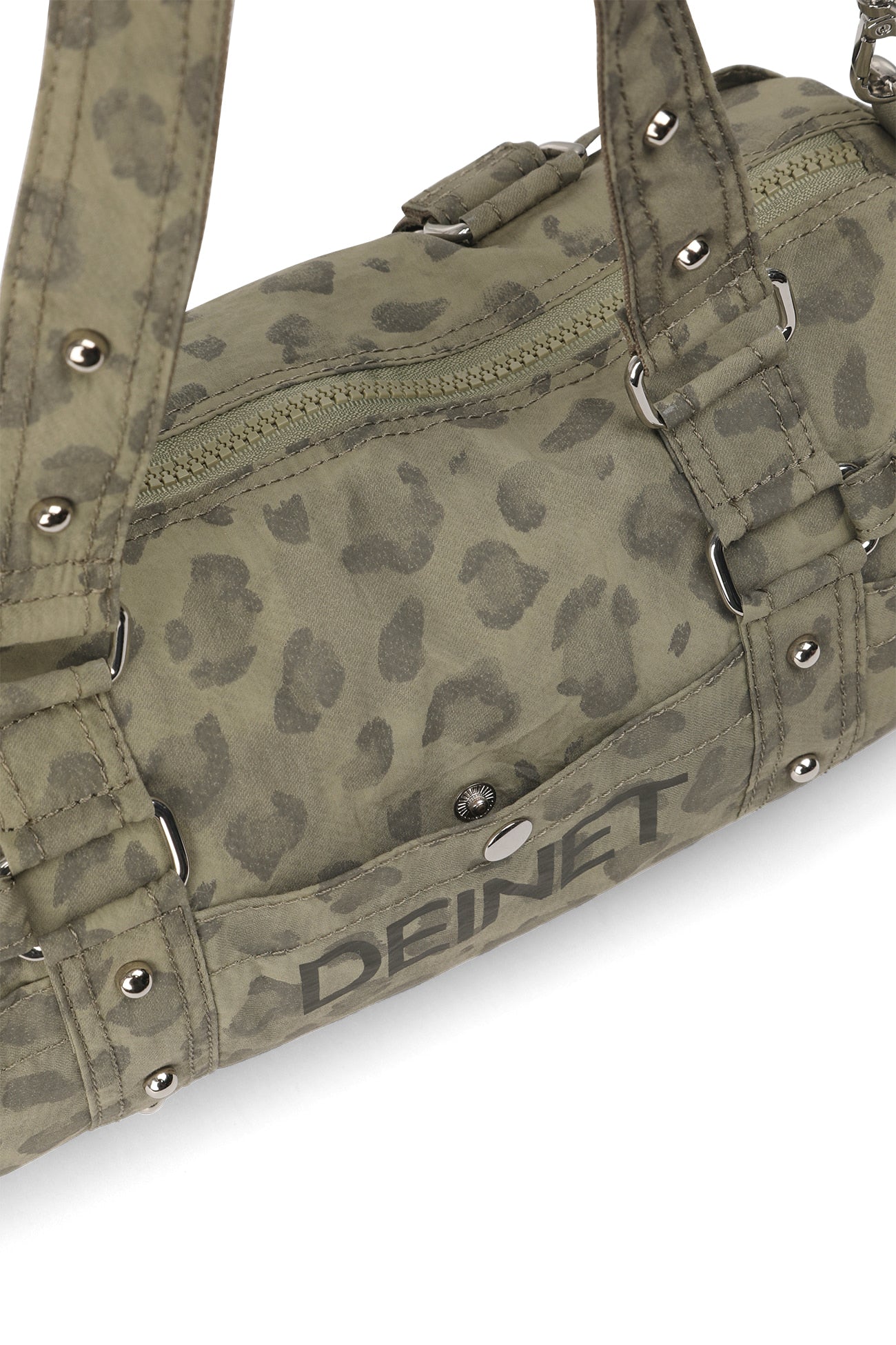 Deinet - Logo Leopard Duffle Mini Bag (Khaki) product image 8 | TRAB K-Fashion Australia