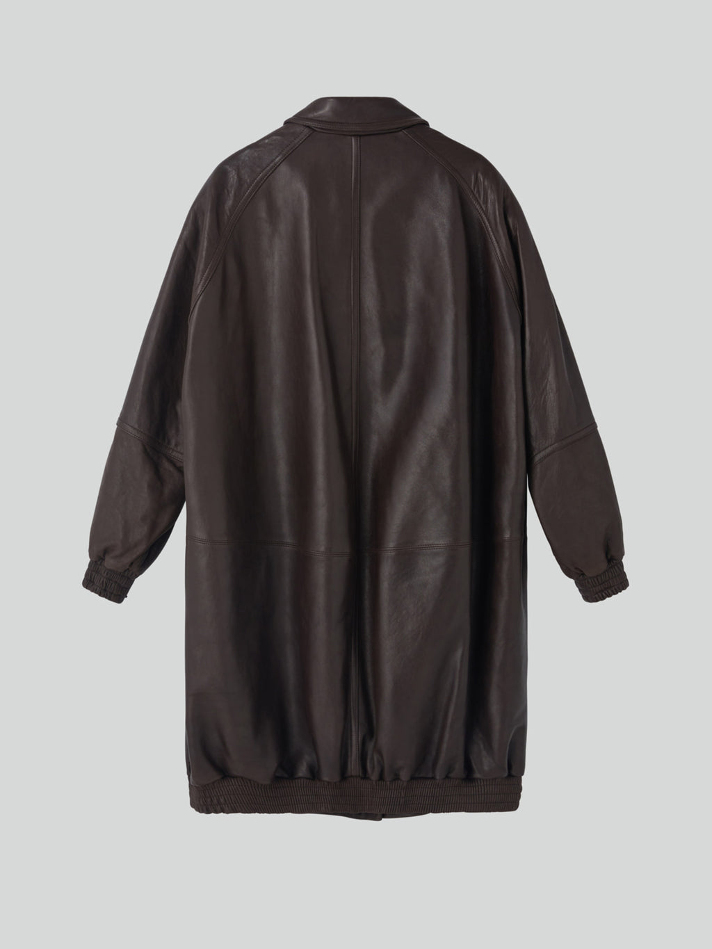 Recto - Oversized Leather Coat (Dark Brown) product image 11 | TRAB K-Fashion Australia
