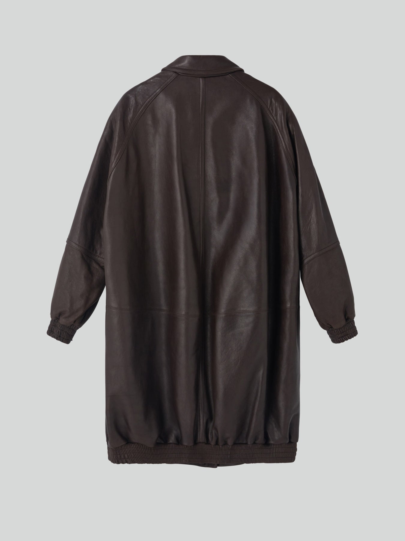 Recto - Oversized Leather Coat (Dark Brown) product image 11 | TRAB K-Fashion Australia