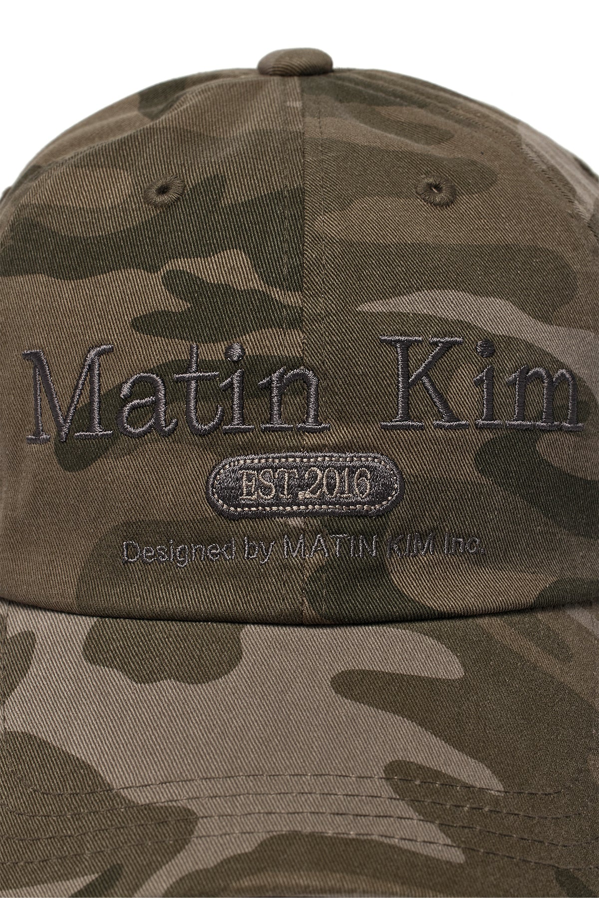 Matin Kim - Camouflage Logo Ball Cap (Khaki) product image 4 | TRAB K-Fashion Australia