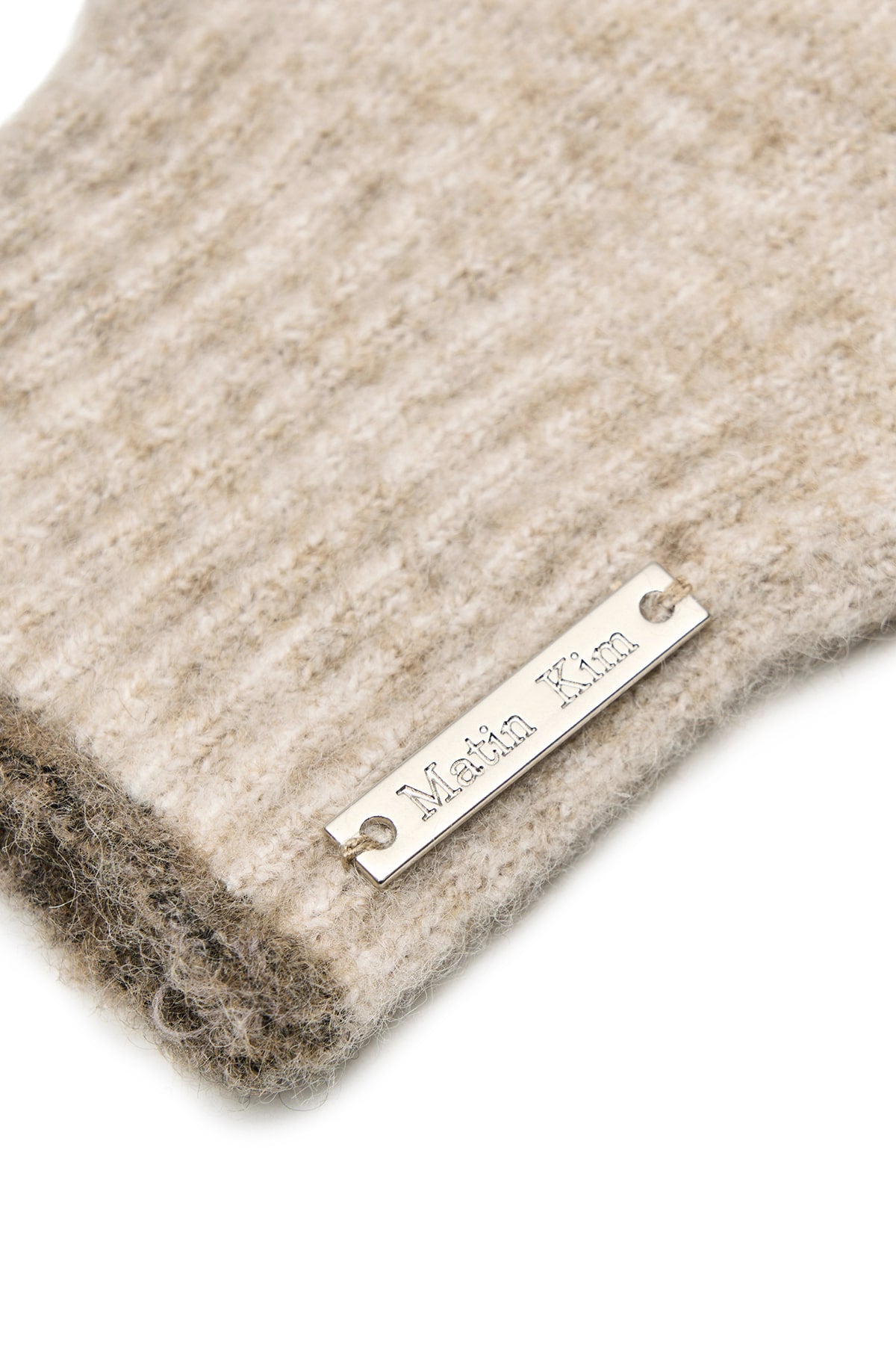 Matin Kim - Boucle Knit Gloves (Beige) product image 5 | TRAB K-Fashion Australia