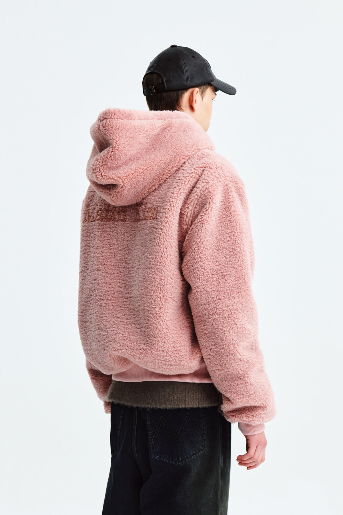 Matin Kim - Logo Point Fleece Hoody Jumper (Pink) product image 11 | TRAB K-Fashion Australia