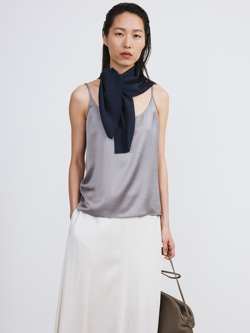 Recto - Back Drape Camisole Top (Stone Grey) product image 4 | TRAB K-Fashion Australia