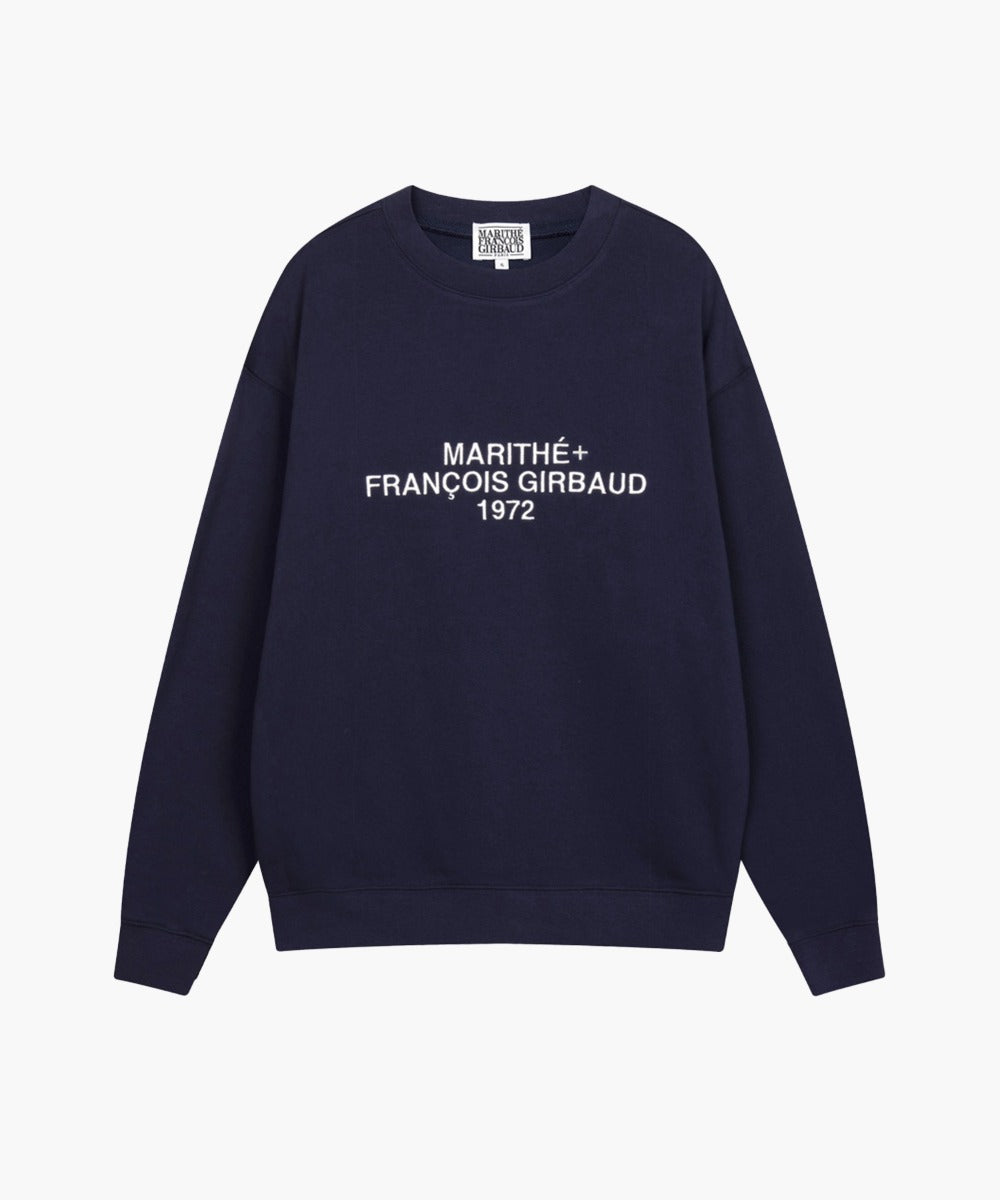 Marithe & Francois Girbaud - Lettering Logo Sweatshirt (Navy) product image 1 | TRAB K-Fashion Australia