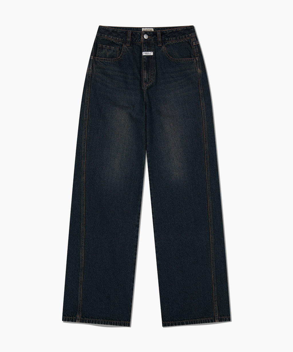 Marithe & Francois Girbaud - Vintage Washed Denim Pants (Dark Blue) product image 6 | TRAB K-Fashion Australia