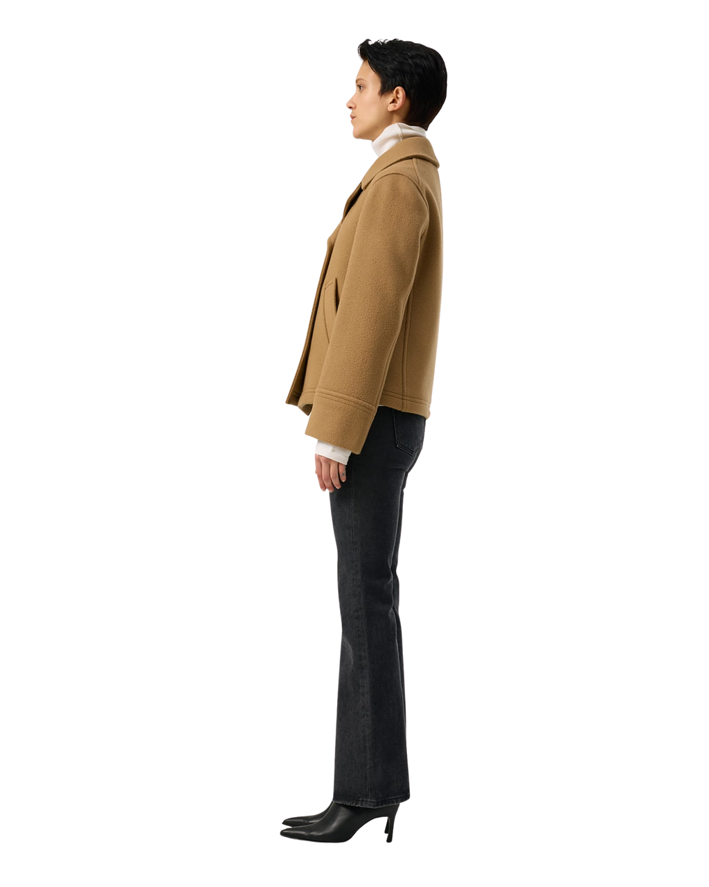 Kimhe Kim - Classic Pea Coat (Beige) product image 4 | TRAB K-Fashion Australia