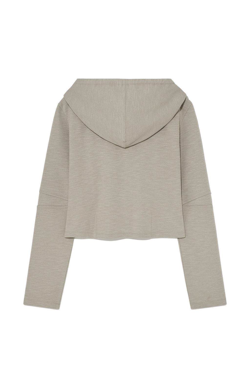 Matin Kim - Sleeve Slit Point Hoody Zip Up (Beige) product image 2 | TRAB K-Fashion Australia