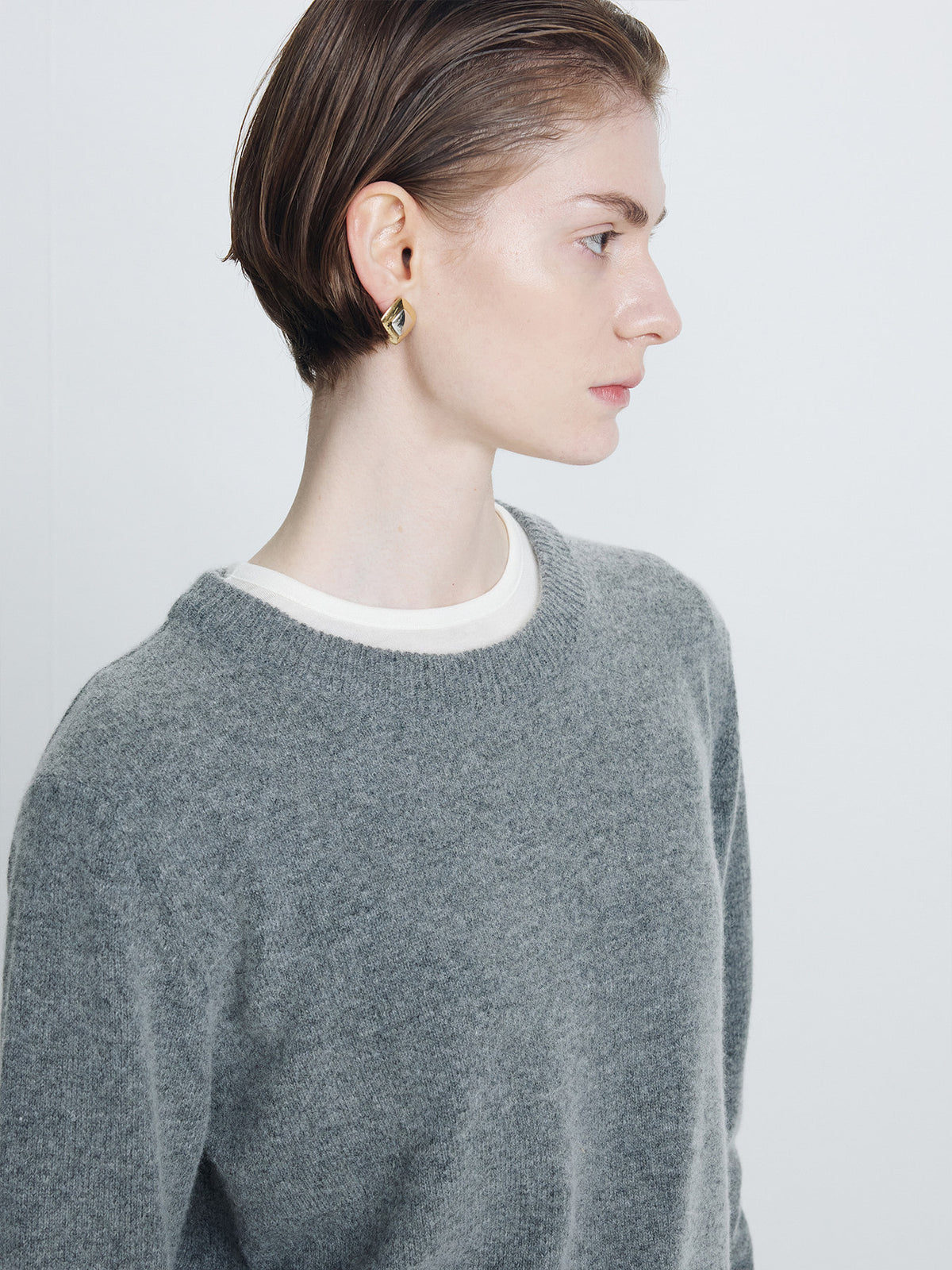Tonywack - Wool Blend Crew-Neck Knit (Grey) product image 8 | TRAB K-Fashion Australia
