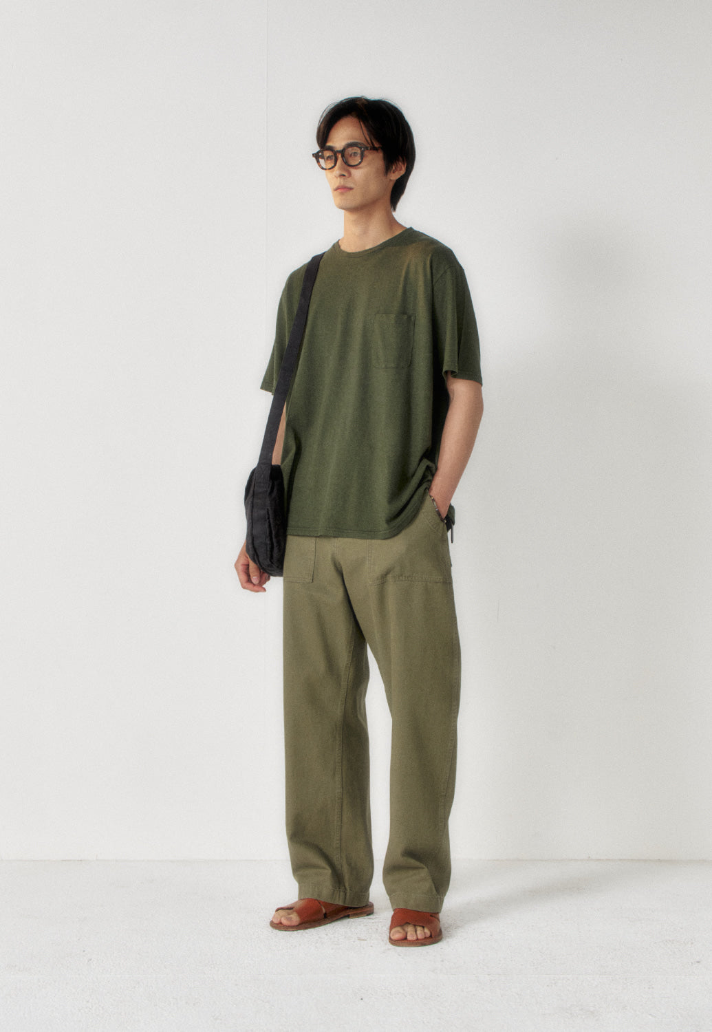 Art if acts - Linen Pocket Tee (Olive) product image 2 | TRAB K-Fashion Australia