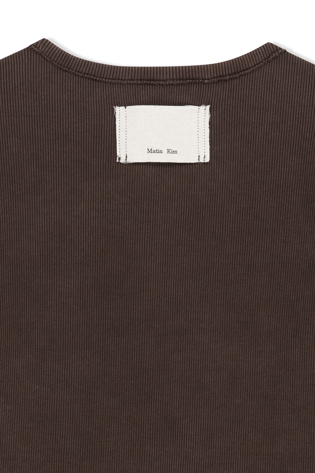 Matin Kim - Washed Rib Button Detail Top (Brown) product image 6 | TRAB K-Fashion Australia