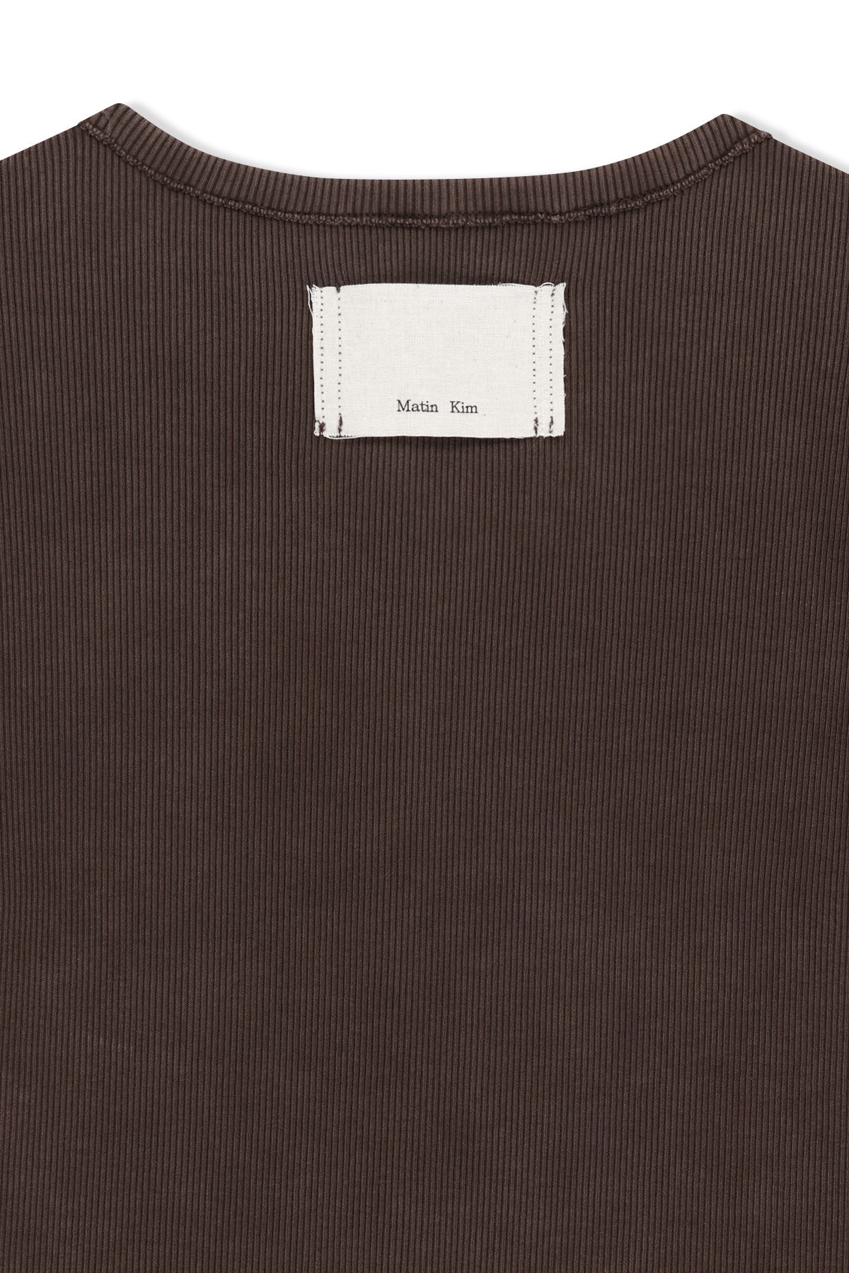 Matin Kim - Washed Rib Button Detail Top (Brown) product image 6 | TRAB K-Fashion Australia