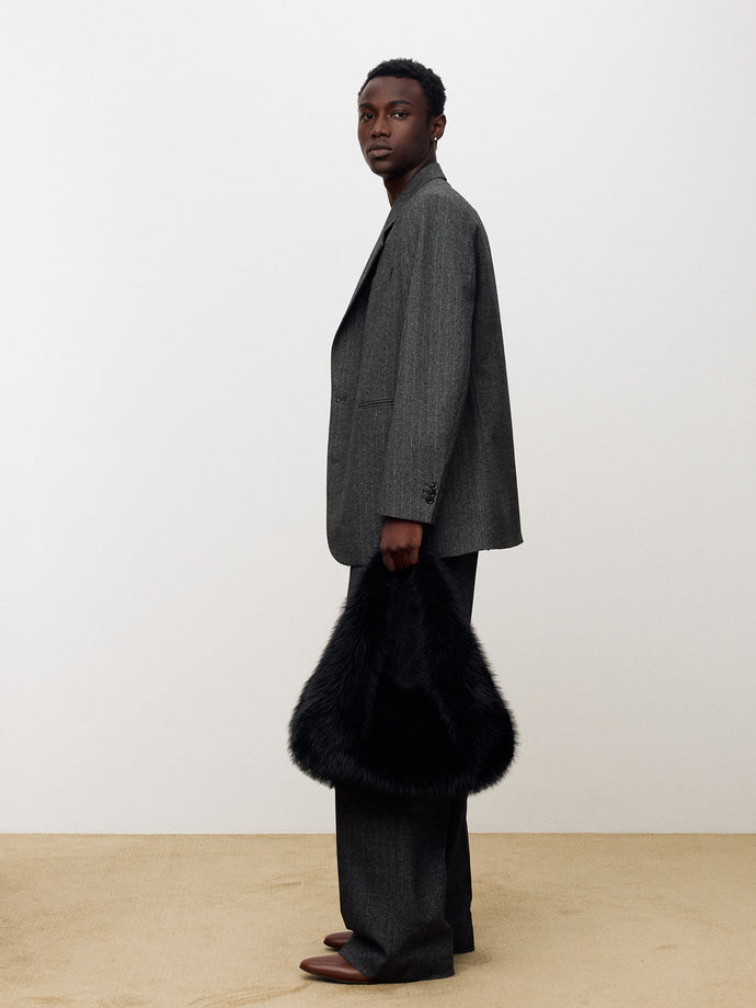 Tonywack - Herringbone Wool Relaxed Tailored Jacket (Mid-Grey Herringbone) product image 3 | TRAB K-Fashion Australia