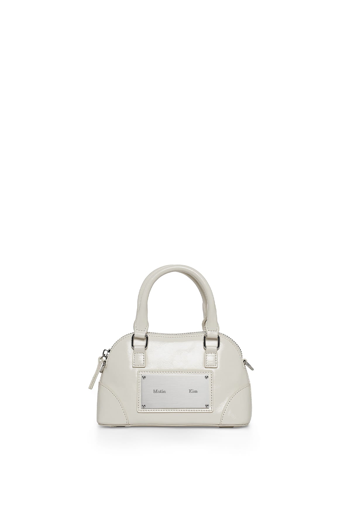 Matin Kim - Curve Zip Mini Bag (Light Grey) product image 1 | TRAB K-Fashion Australia