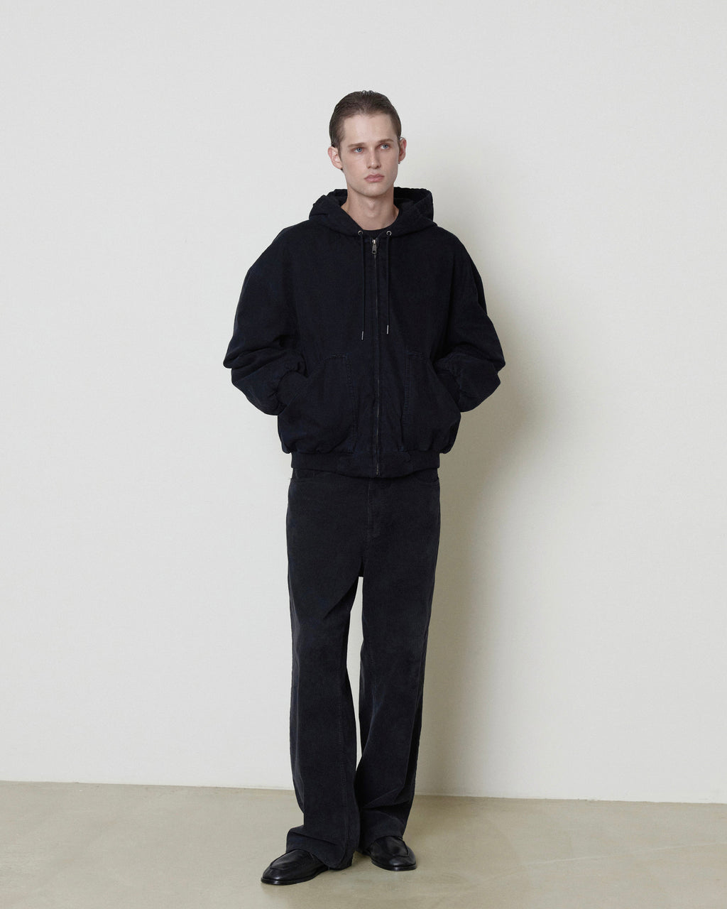 Brownyard - Washed Hooded Jumper (Black) product image 1 | TRAB K-Fashion Australia