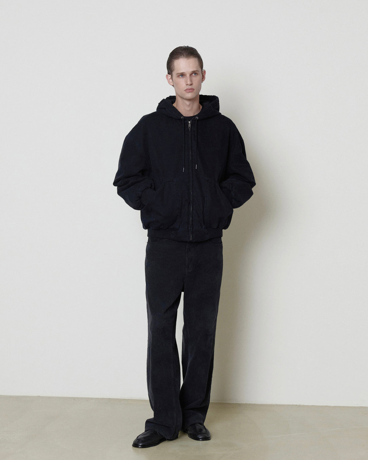 Brownyard - Washed Hooded Jumper (Black) product image 1 | TRAB K-Fashion Australia