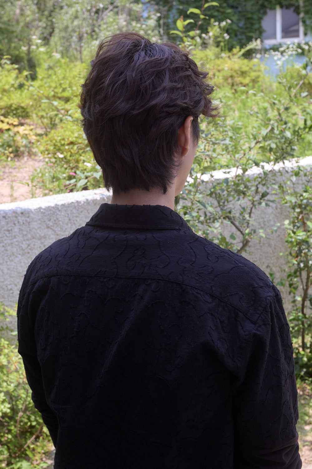 Hatchingroom - Arrow Shirt Jacquard Paisley (Black) product image 4 | TRAB K-Fashion Australia