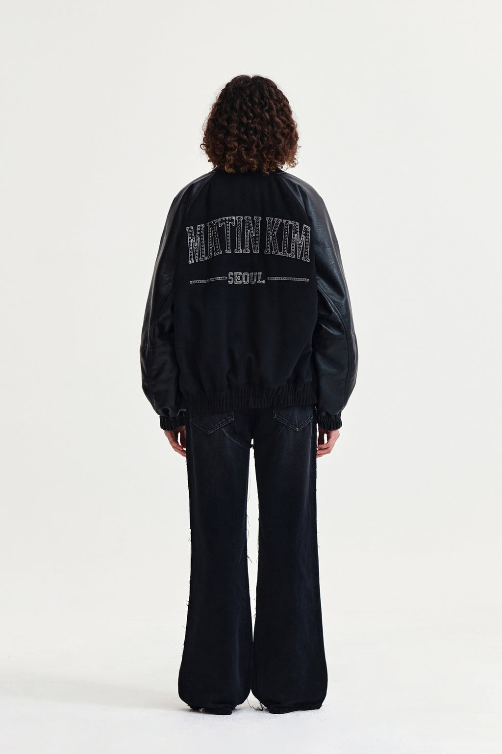 Matin Kim - Stunning Point Faux Leather Jumper (Black) product image 7 | TRAB K-Fashion Australia