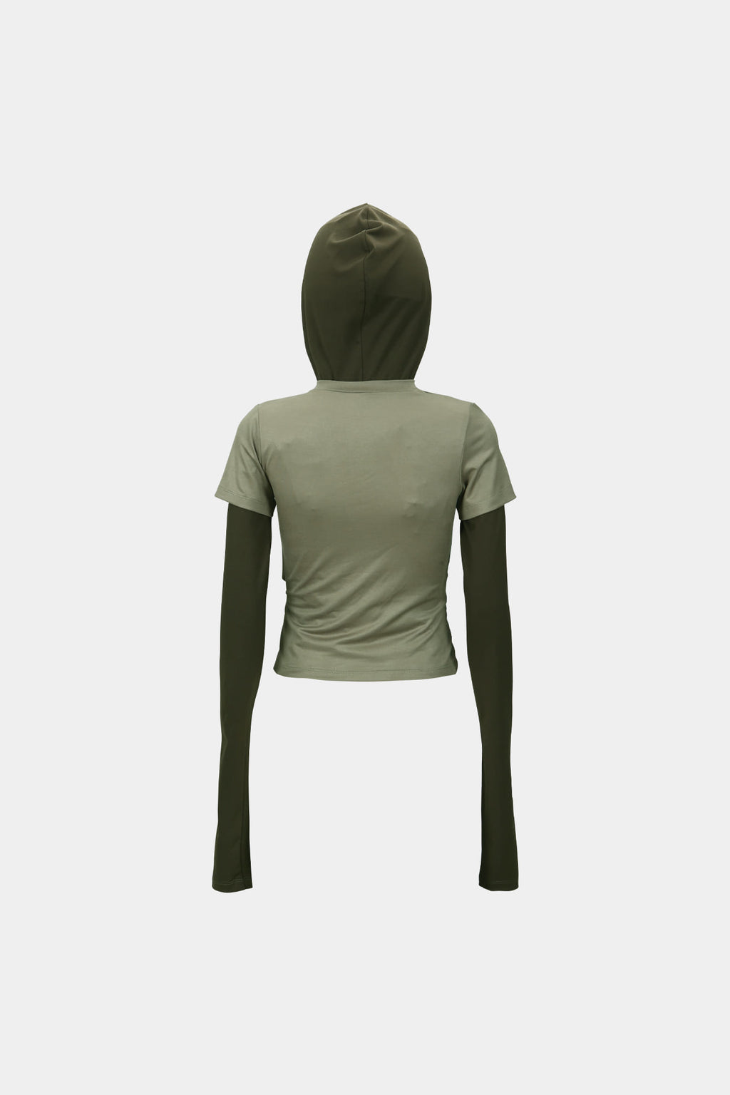 Andersson Bell - Gathered Hoodie Jersey Top (Khaki) product image 10 | TRAB K-Fashion Australia