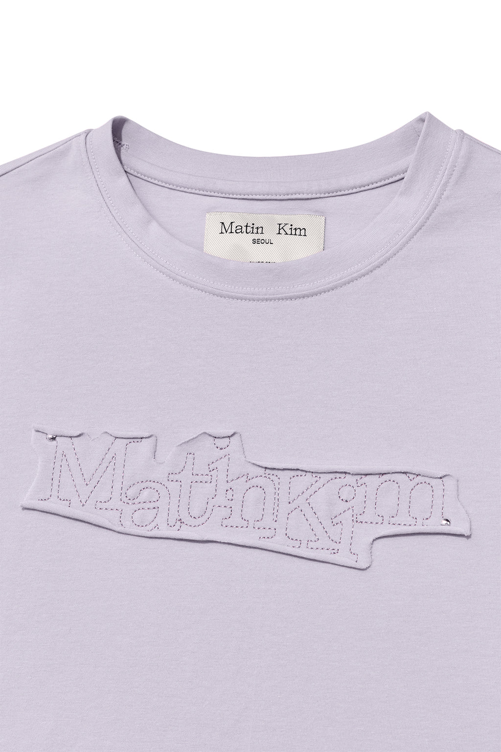 Matin Kim - Applique Logo Patch Top (Lilac) product image 3 | TRAB K-Fashion Australia