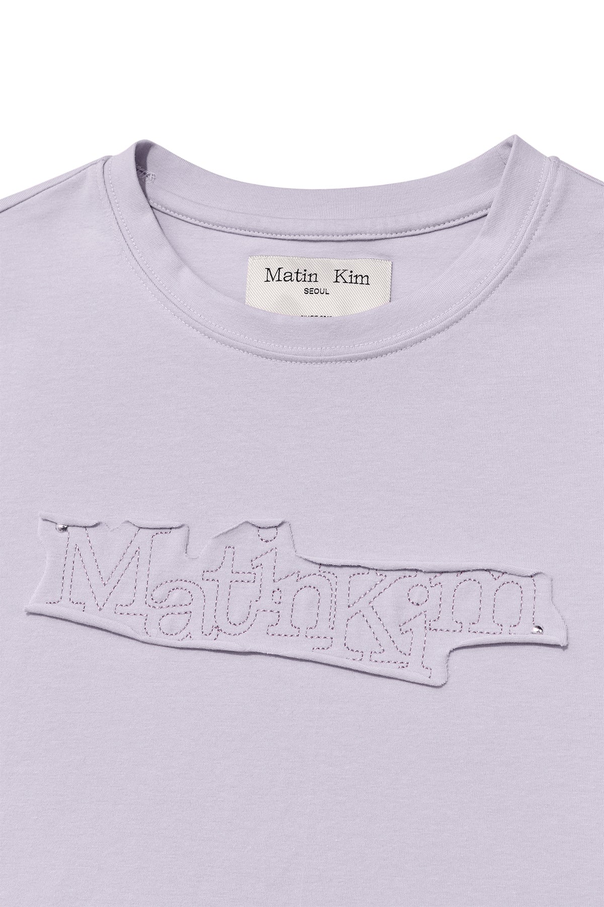Matin Kim - Applique Logo Patch Top (Lilac) product image 3 | TRAB K-Fashion Australia