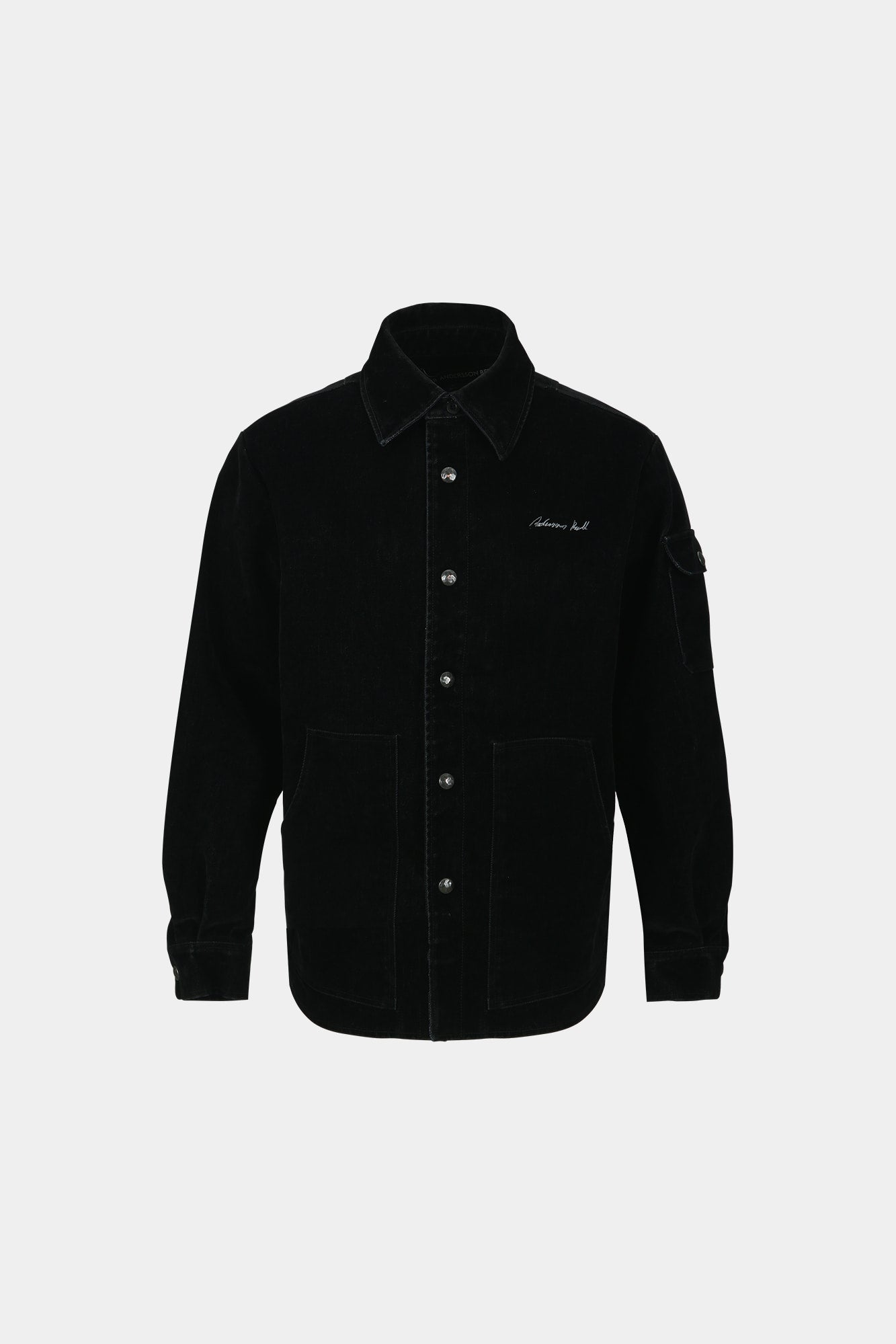 Andersson Bell - Padded Velvet Denim Shirt (Black) product image 8 | TRAB K-Fashion Australia
