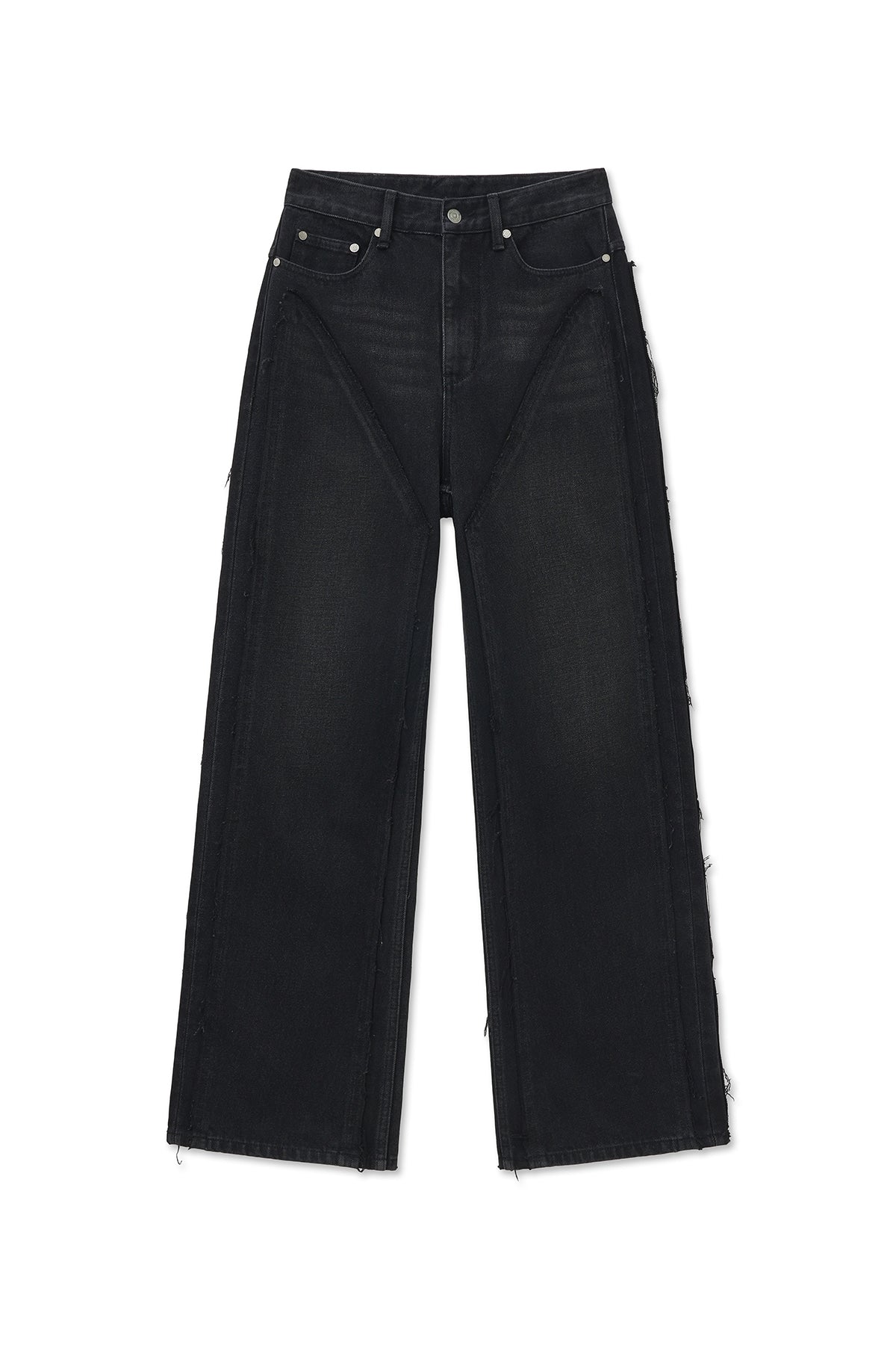 Matin Kim - Western Straight Fit Denim Pants (Black) product image 1 | TRAB K-Fashion Australia
