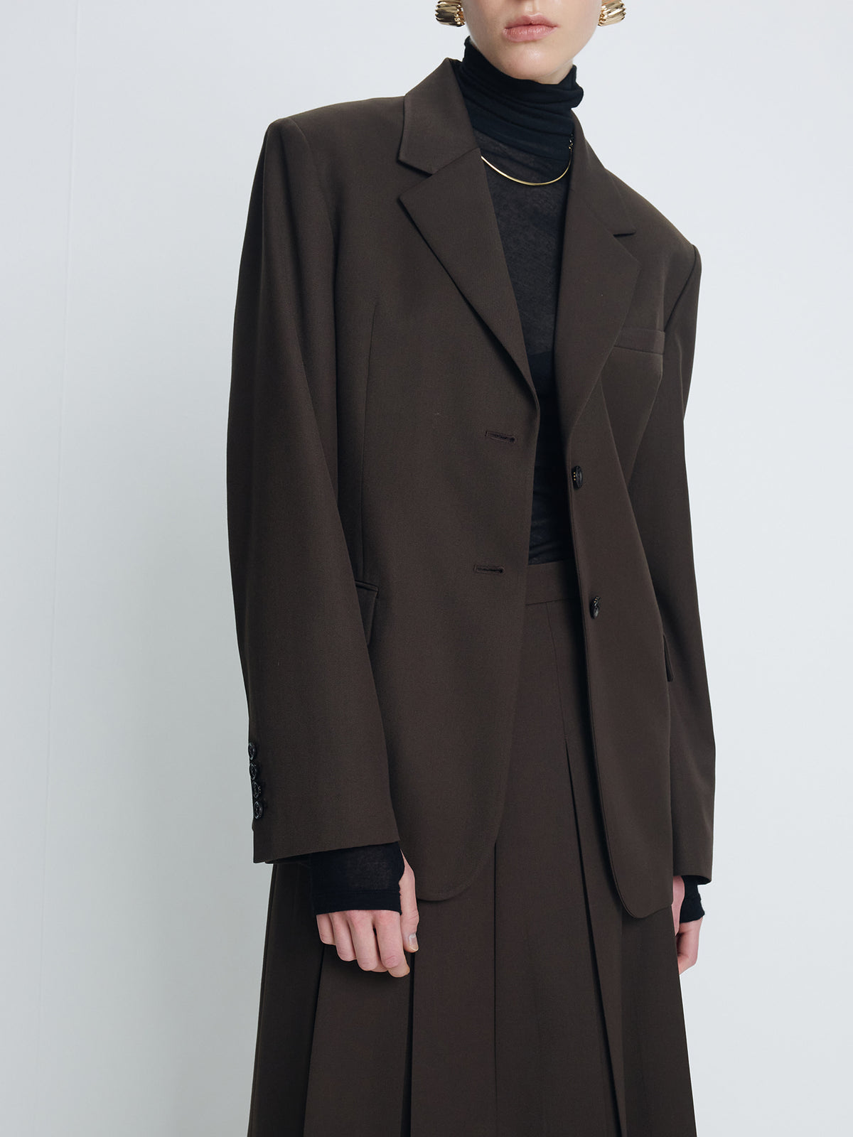 Tonywack - Single-Breasted Tailored Jacket (Brown) product image 7 | TRAB K-Fashion Australia