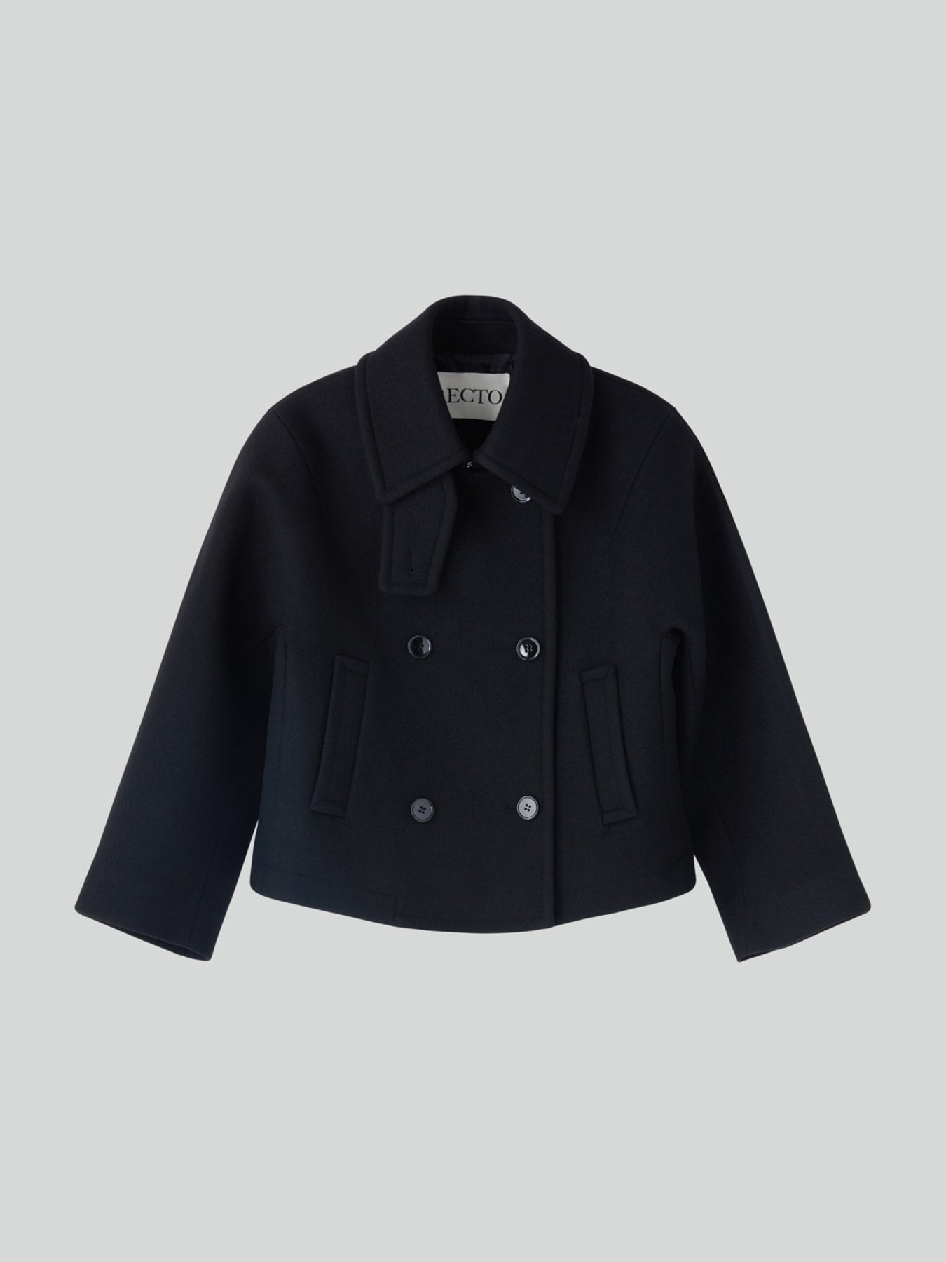 Recto - Primary Wool Short Pea Coat (Black) product image 7 | TRAB K-Fashion Australia