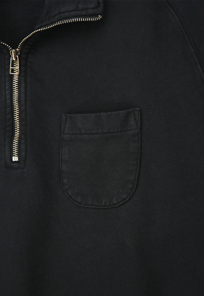 Art if acts - Garment Dyed Half Zipup Sweat (Black) product image 9 | TRAB K-Fashion Australia