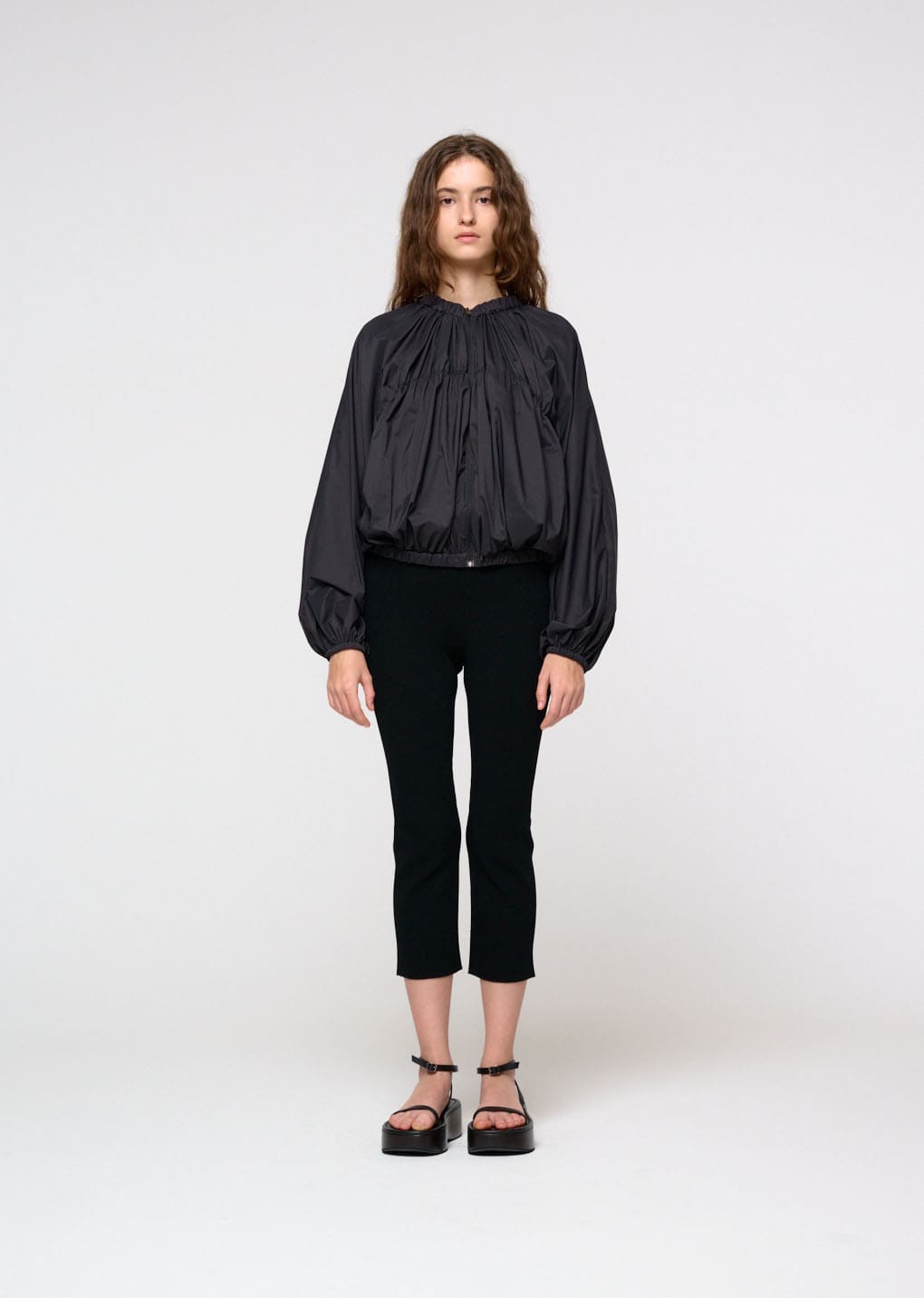 Amomento - Nylon Shirring Jumper (Charcoal) product image 2 | TRAB K-Fashion Australia