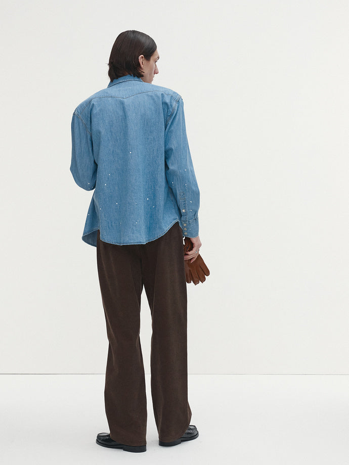 Tonywack - Washed Denim Hand-Painted Western Shirt (Washed Blue) product image 4 | TRAB K-Fashion Australia