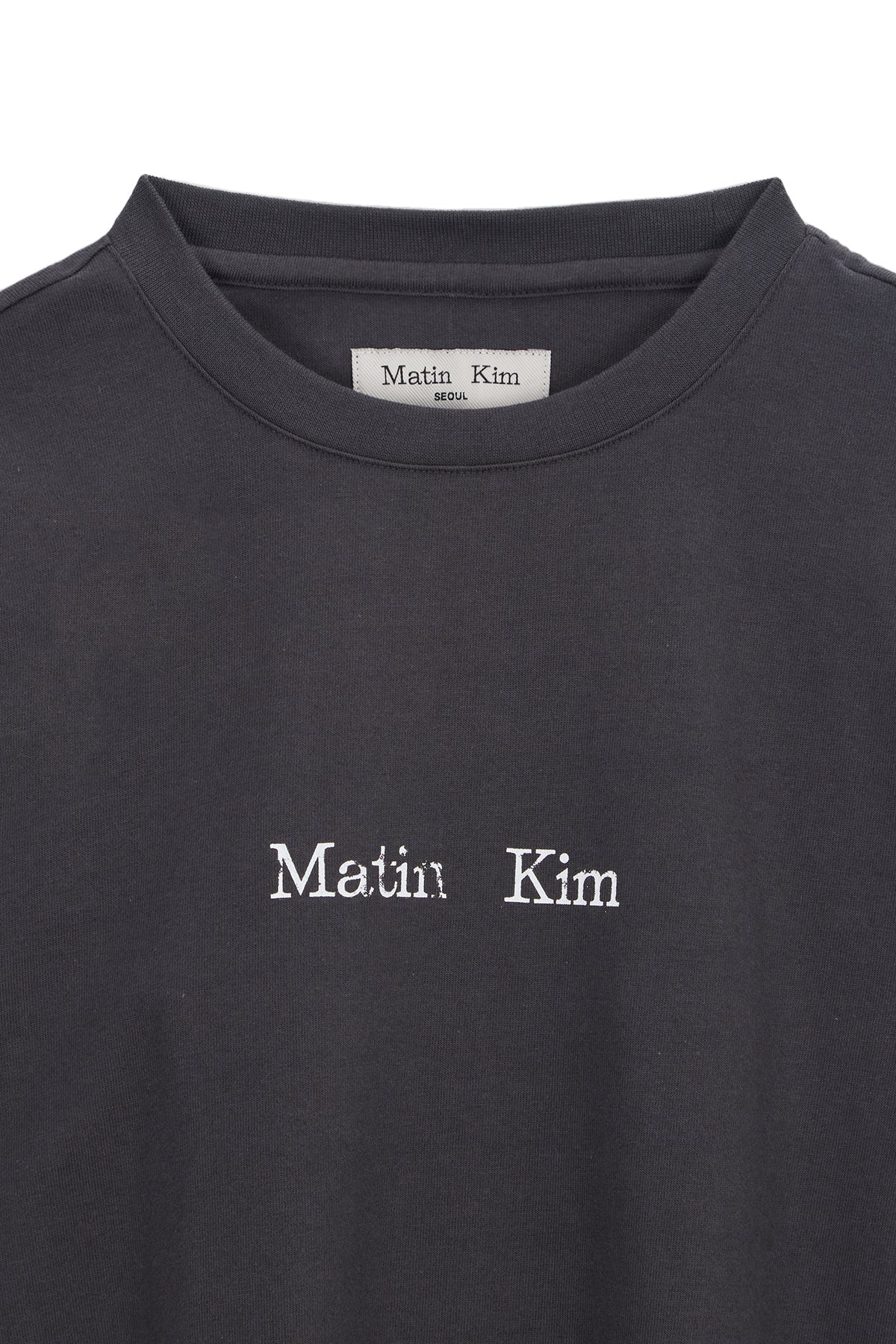 Matin Kim - Hangeul Logo Big Archive Long Sleeve (Charcoal) product image 3 | TRAB K-Fashion Australia