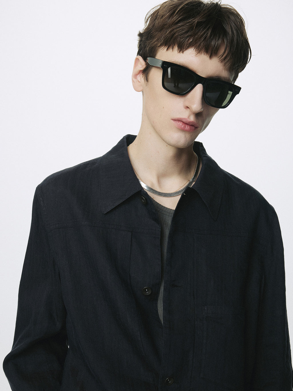 Tonywack - Washed Linen Trucker Jacket Italian Fabric (Dark Navy) product image 8 | TRAB K-Fashion Australia