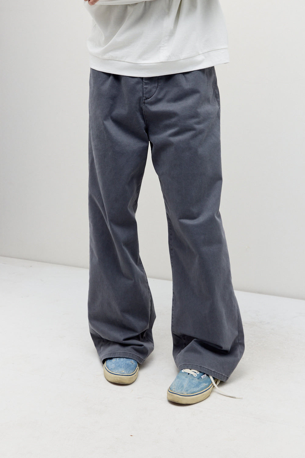 Hatchingroom - Flare Work Trousers Moleskin Washed (Graphite) product image 11 | TRAB K-Fashion Australia