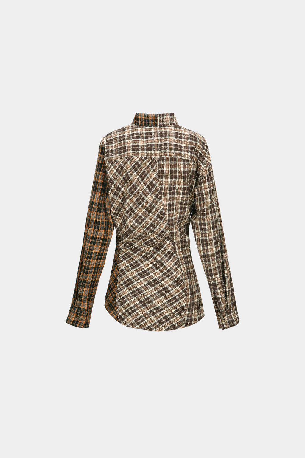 Andersson Bell - Twist Check Shirts (Brown) product image 10 | TRAB K-Fashion Australia